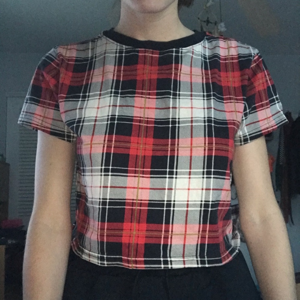 Plaid crop top